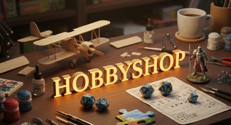 Illustration of the NYT Strands board for February 4, 2026, featuring the theme "For the Enthusiast" and items like Dice, Model, and Puzzle.